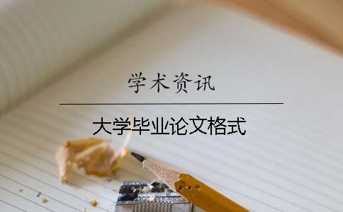 大學畢業(yè)論文格式